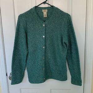 Pretty green cotton cardigan sweater!